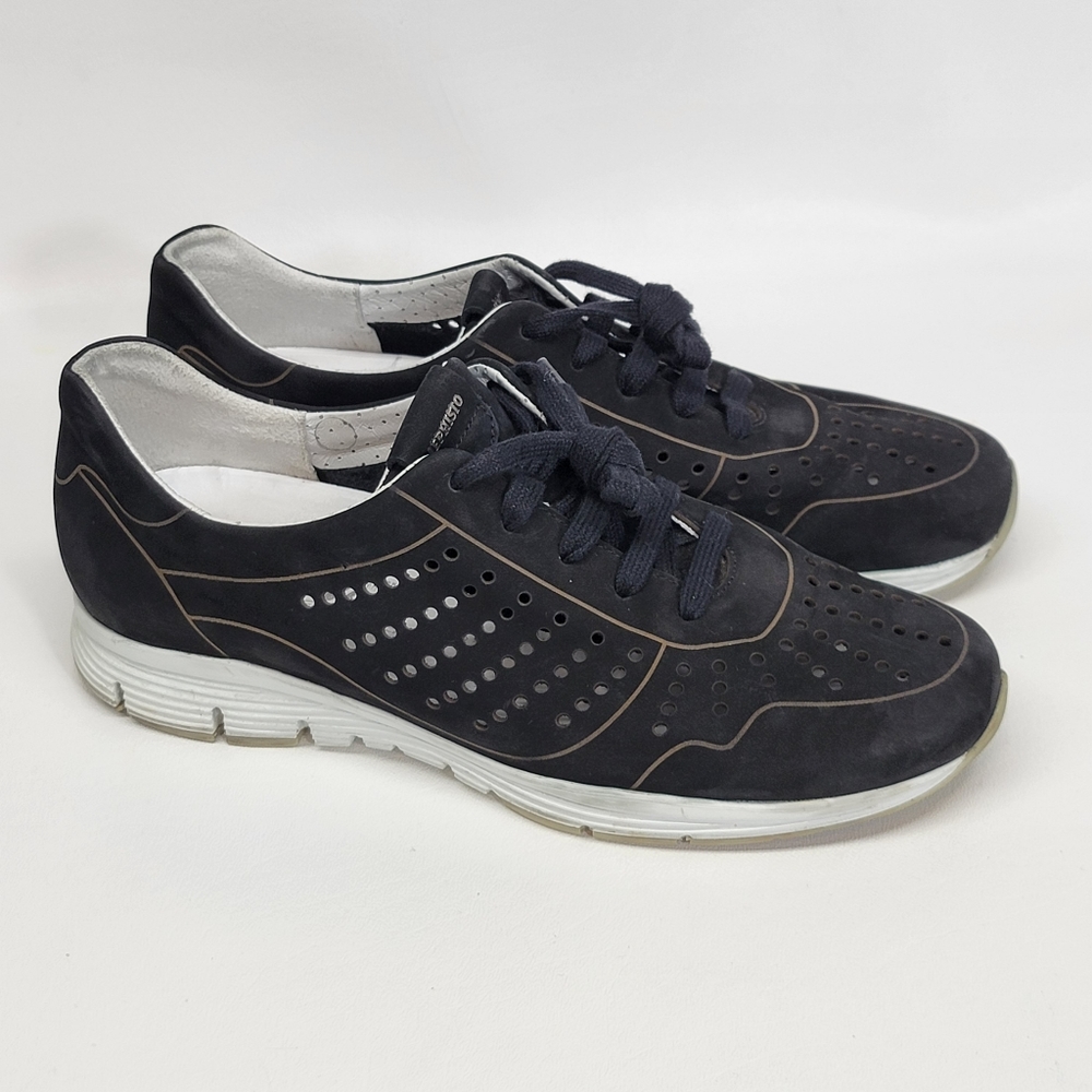 Mephisto Yliane Sneakers Womens Size 7.5 Shoes Leather Oxford Comfort Black the - Picture 2 of 7